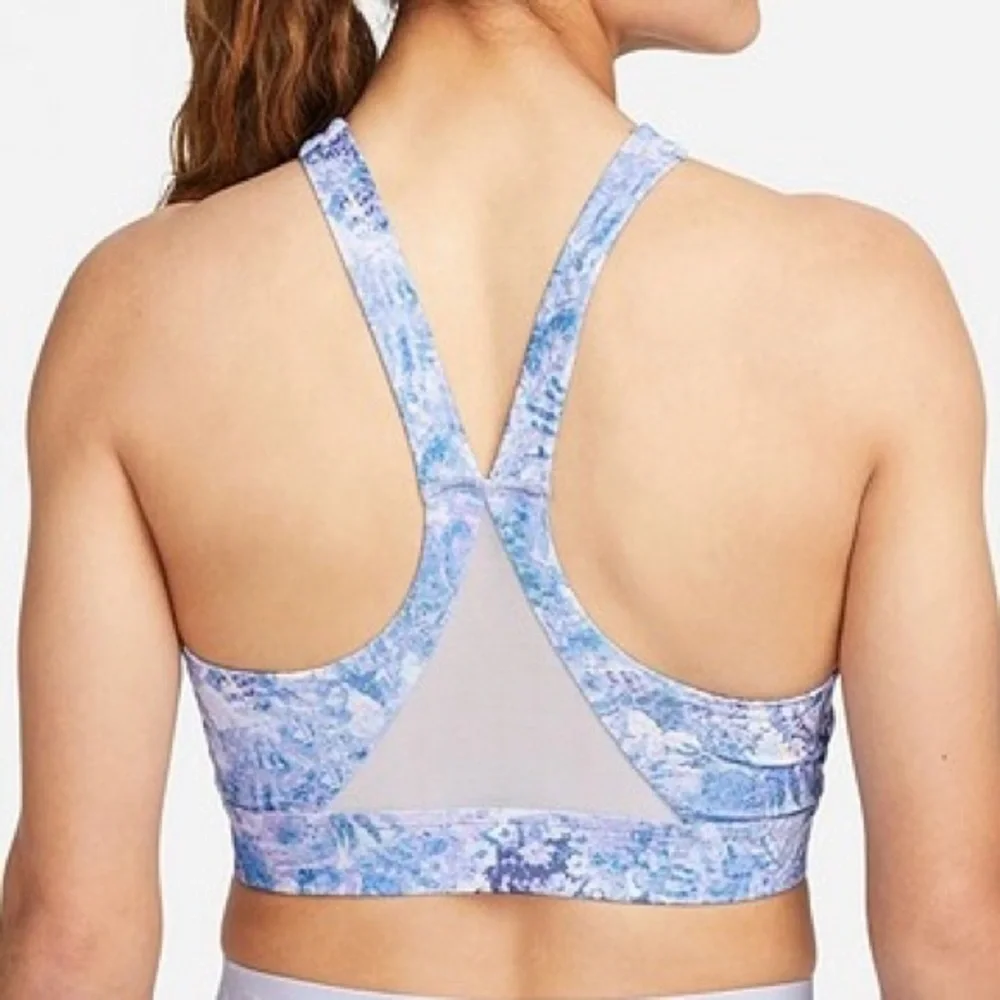NWT Nike Dri-FIT Swoosh Medium-Support All-Over-Print Wrap Bra 1X